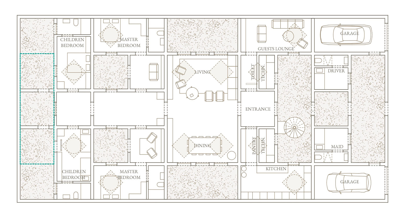 Option 03 groundfloor, extension possible on the upper floor